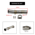GSXR650 GSXR750 GSXR1000 Stainless Steel Motorcycle Exhaust System Middle Link Exhaust Pipe Front Pipe For GSXR